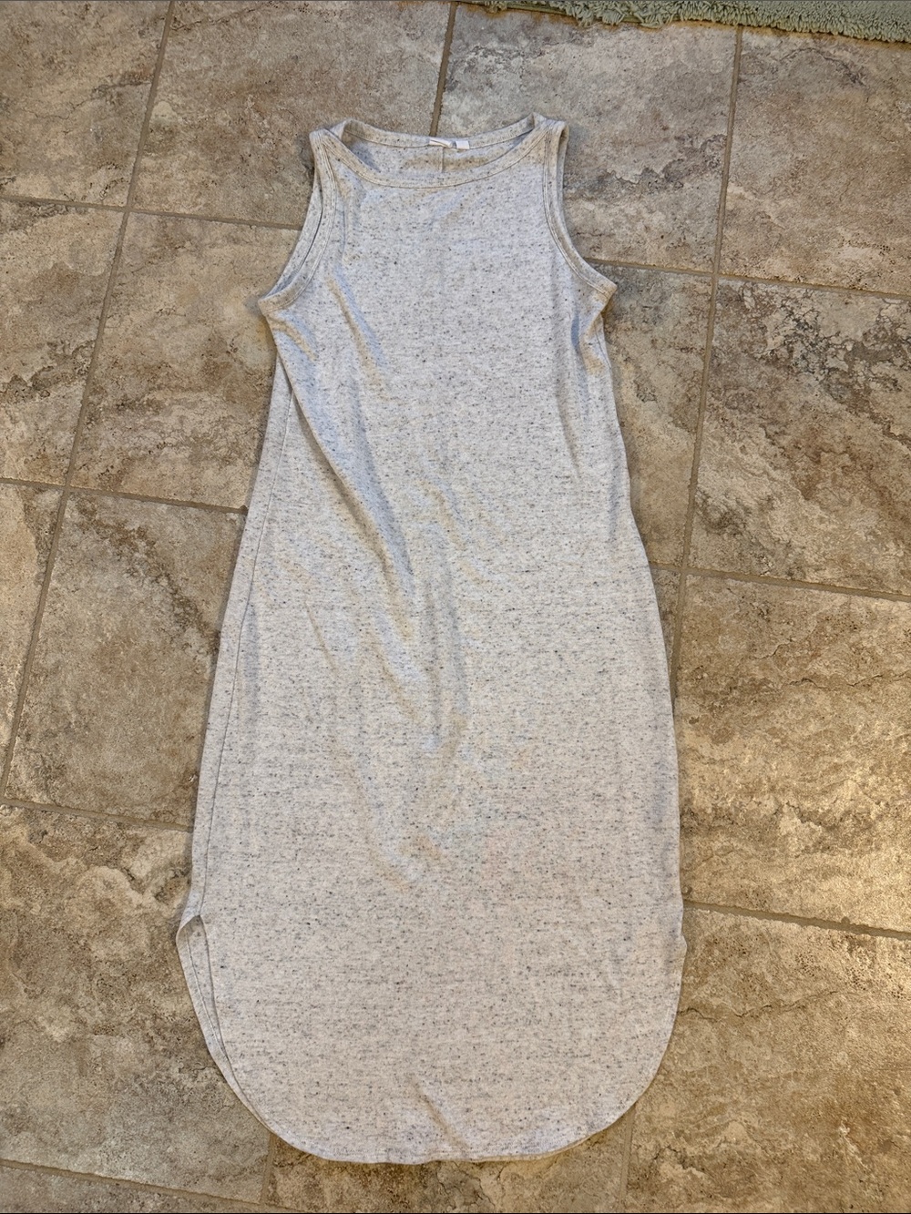 Gap Sleeveless Heather Gray Midi Tank Dress
